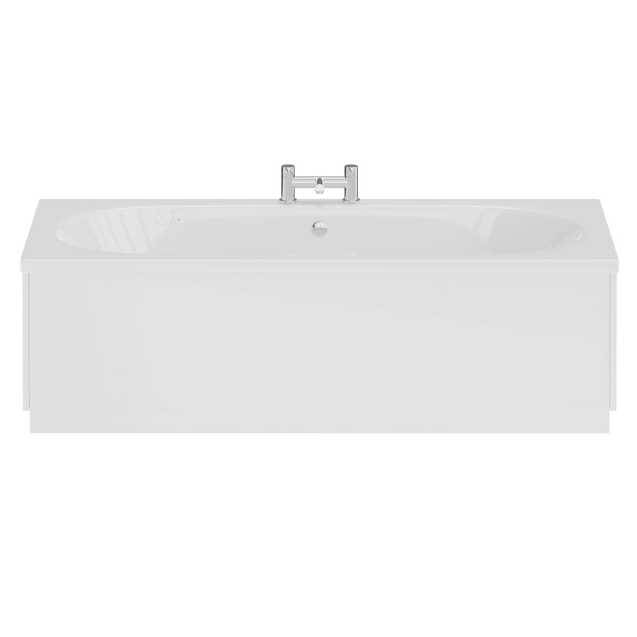 Metropole 1700mm X 750mm 12 Jet Chrome Flat Jet Double Ended Whirlpool Bath - Image 4