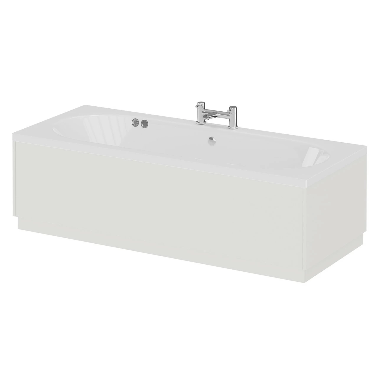 Metropole 1800mm X 800mm 6 Jet Chrome Flat Jet Double Ended Whirlpool Bath - Image 2