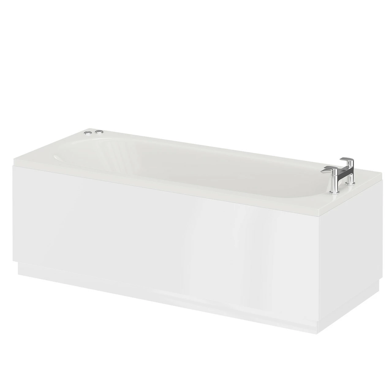 Monte Carlo 1700mm X 700mm 12 Jet Chrome V-Tec Textured Base Anti Slip Single Ended Whirlpool Bath - Image 2