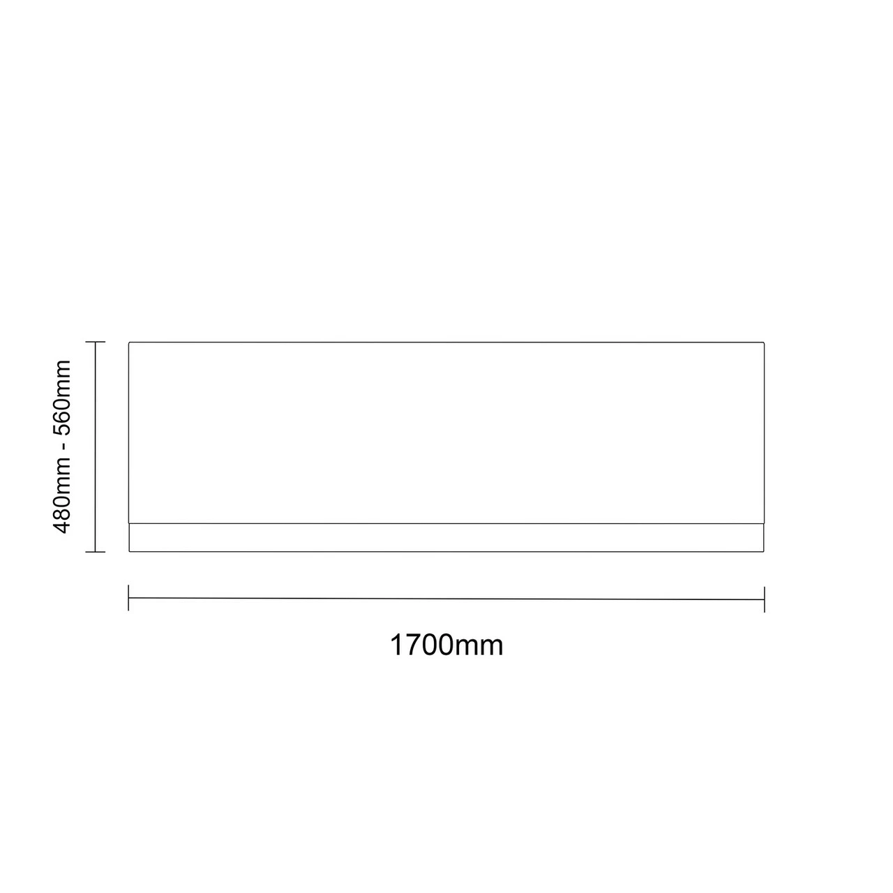 Autumn Oak MDF 1700mm Front Bath Panel With Plinth - Image 4