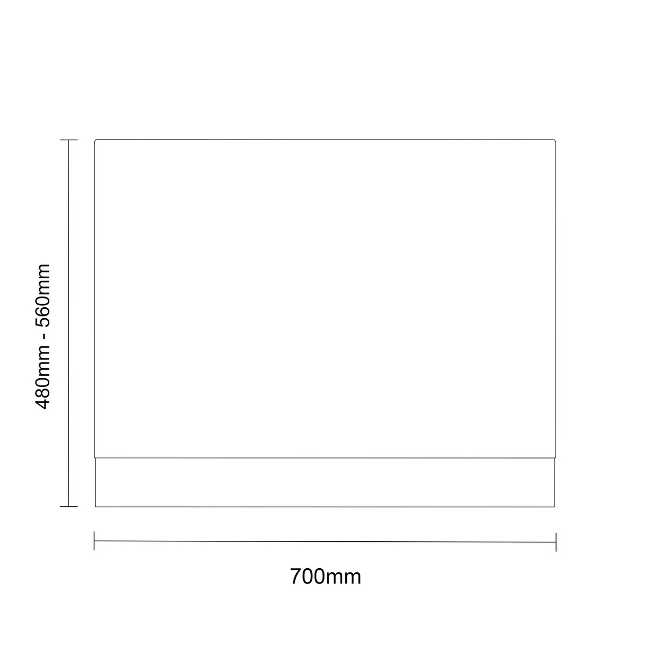 Autumn Oak MDF 700mm End Bath Panel With Plinth - Image 4