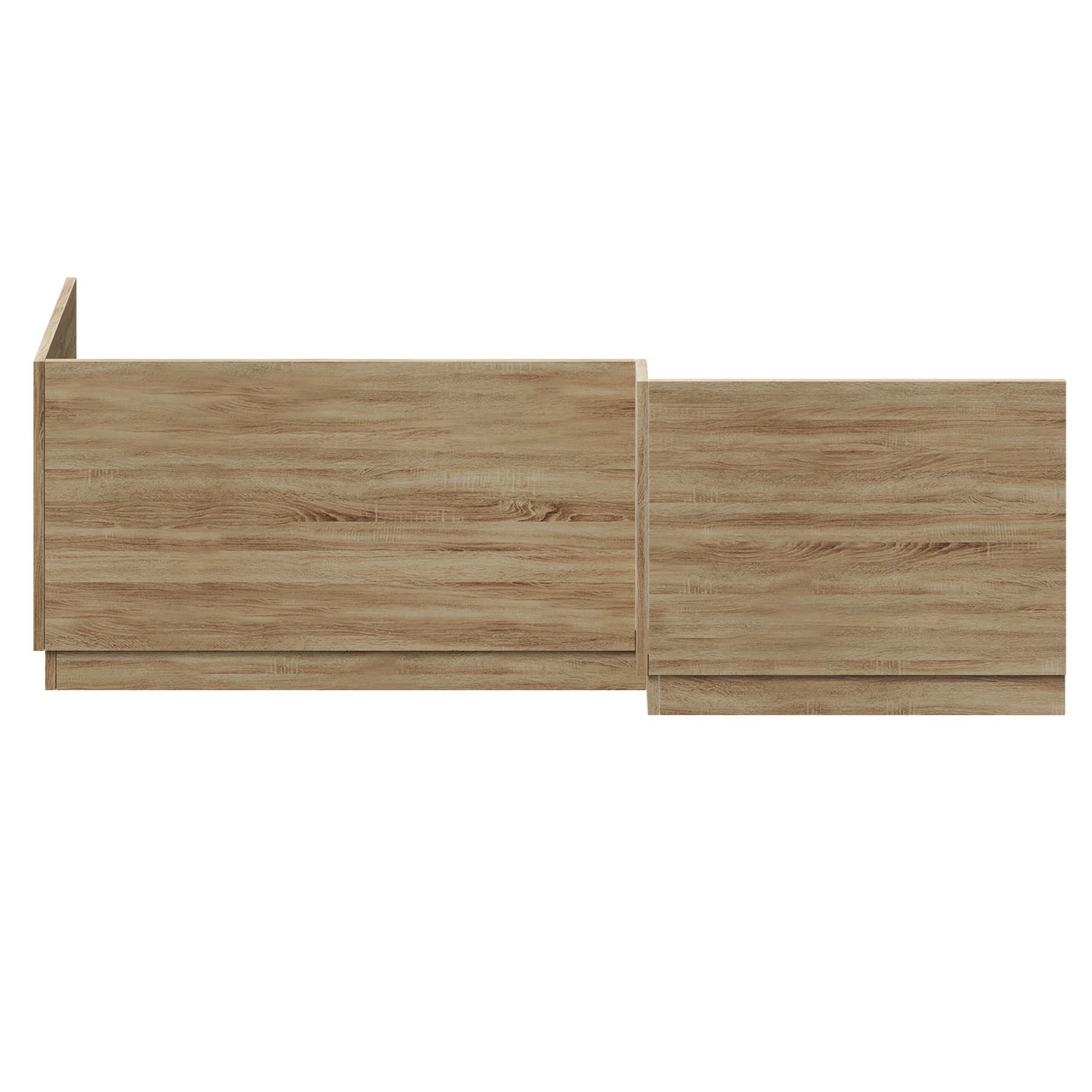 Bordalino Oak 1700mm MDF L Shaped Front And End Bath Panel Set - Image 2