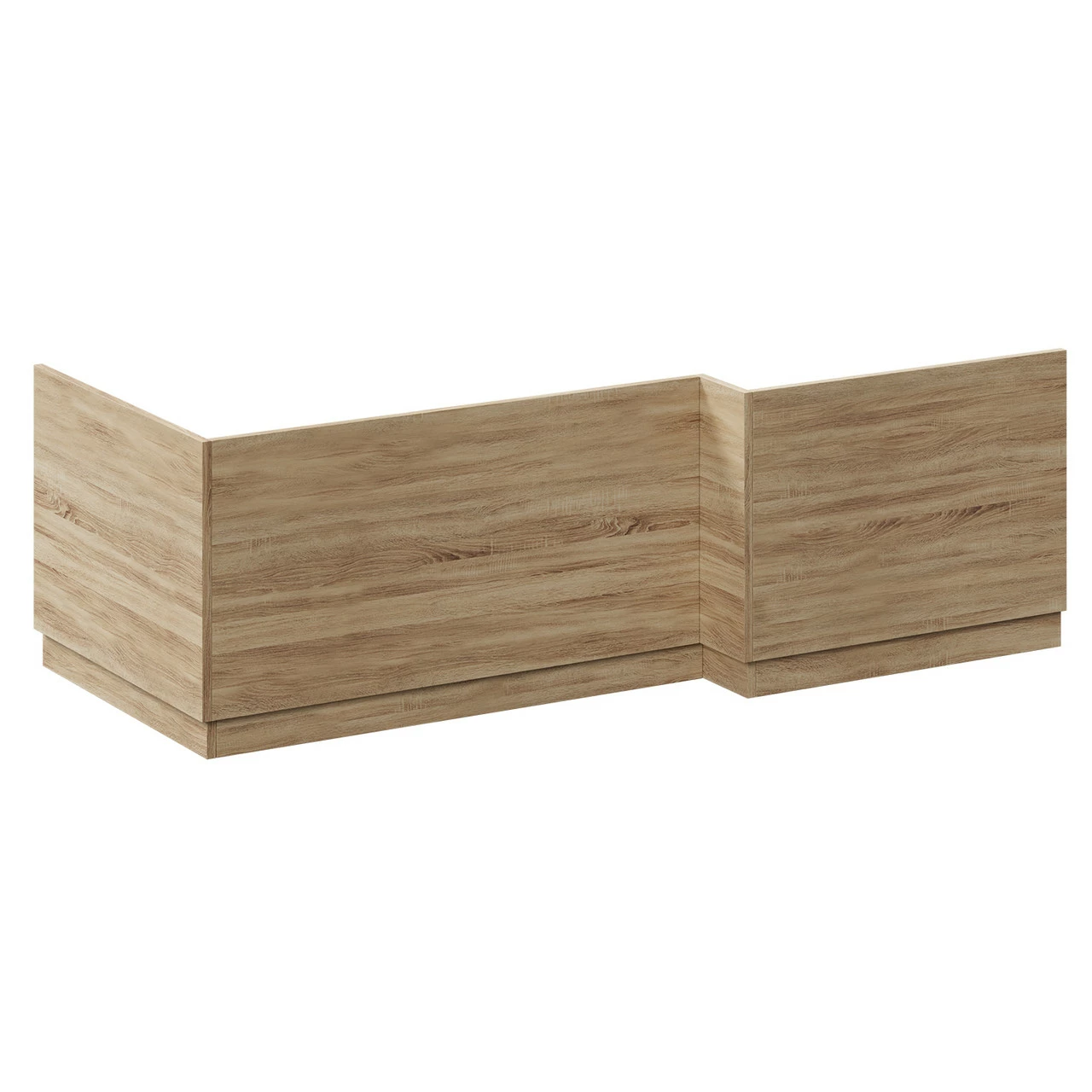 Bordalino Oak 1700mm MDF L Shaped Front And End Bath Panel Set - Image 3
