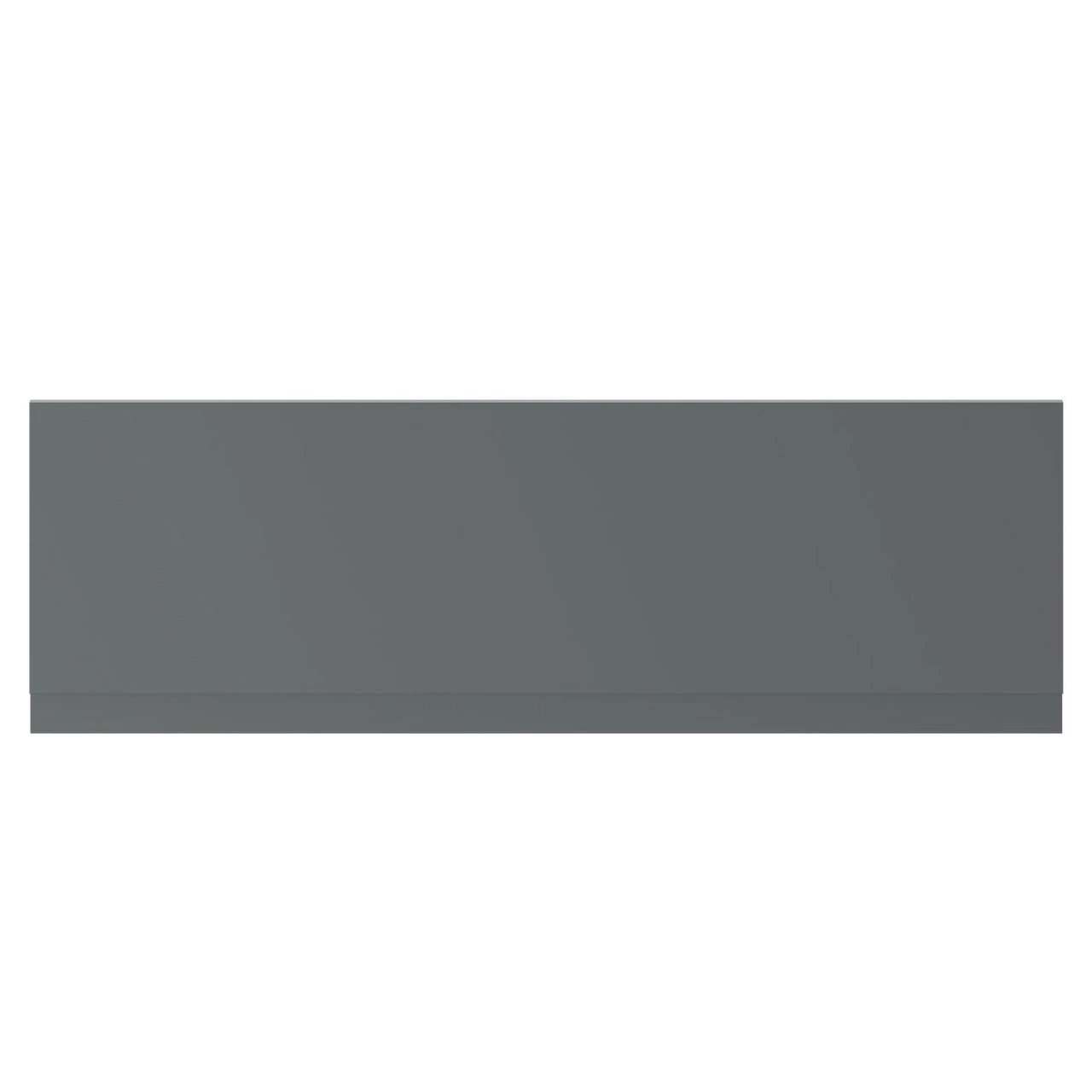 Gloss Grey MDF 1700mm Front Bath Panel With Plinth