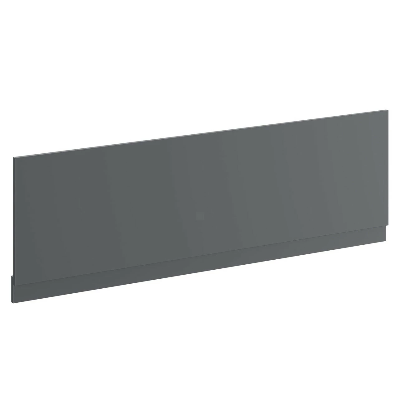 Gloss Grey MDF 1700mm Front Bath Panel With Plinth - Image 3