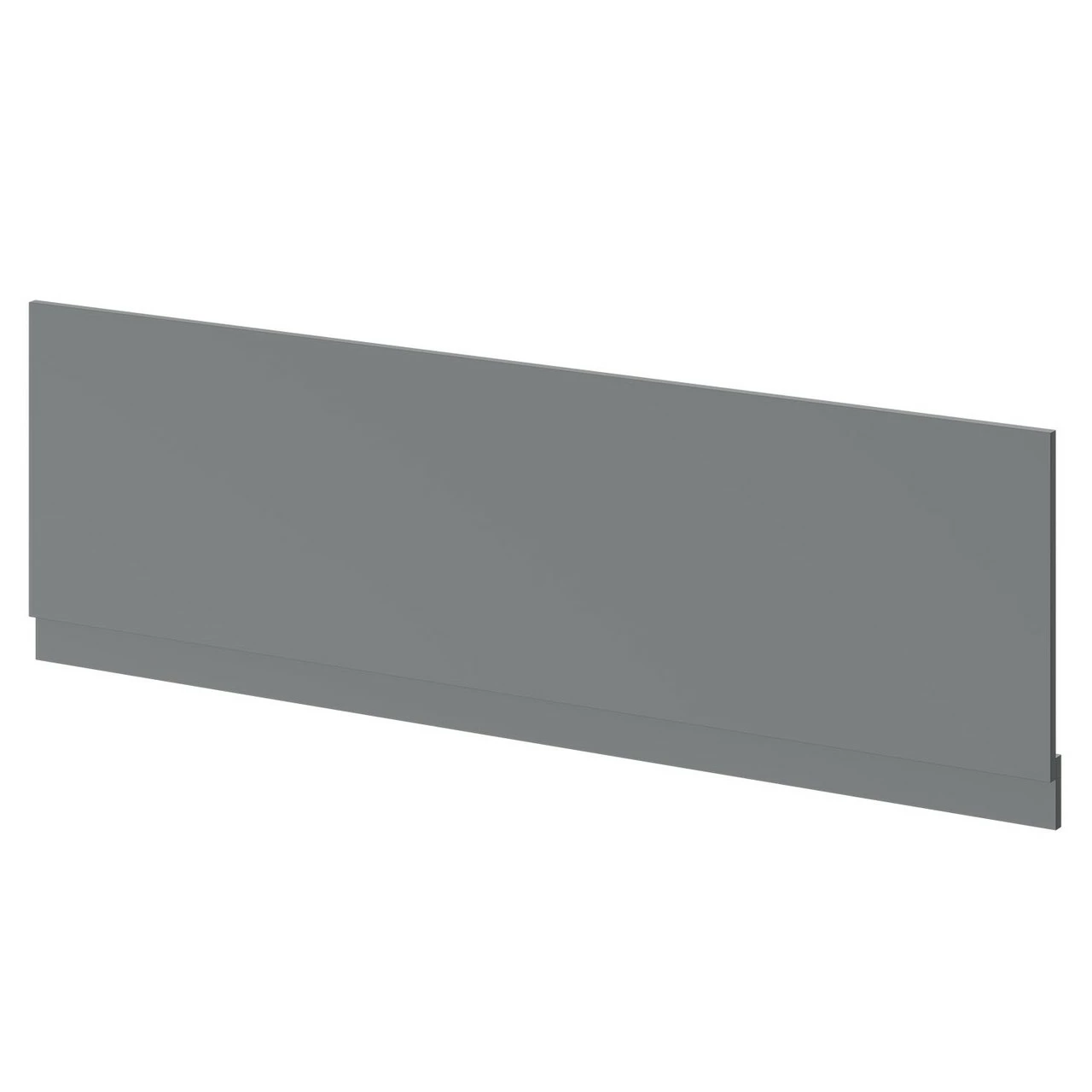 Gloss Grey MDF 1700mm Front Bath Panel With Plinth - Image 2