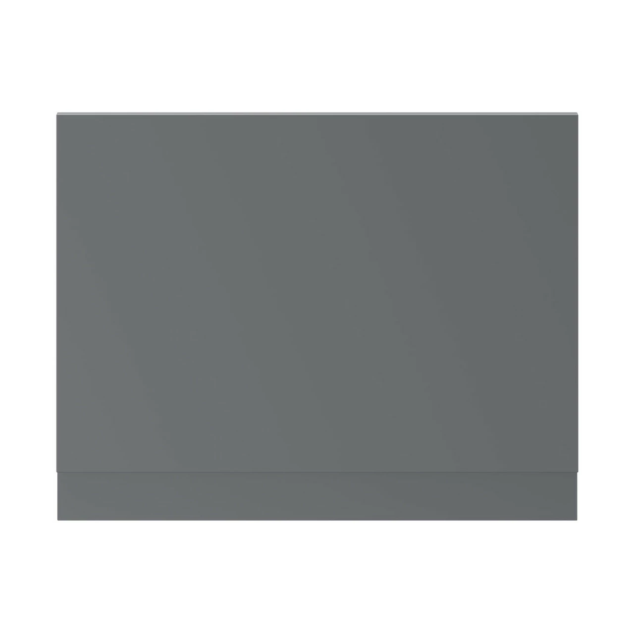 Gloss Grey MDF 700mm End Bath Panel With Plinth