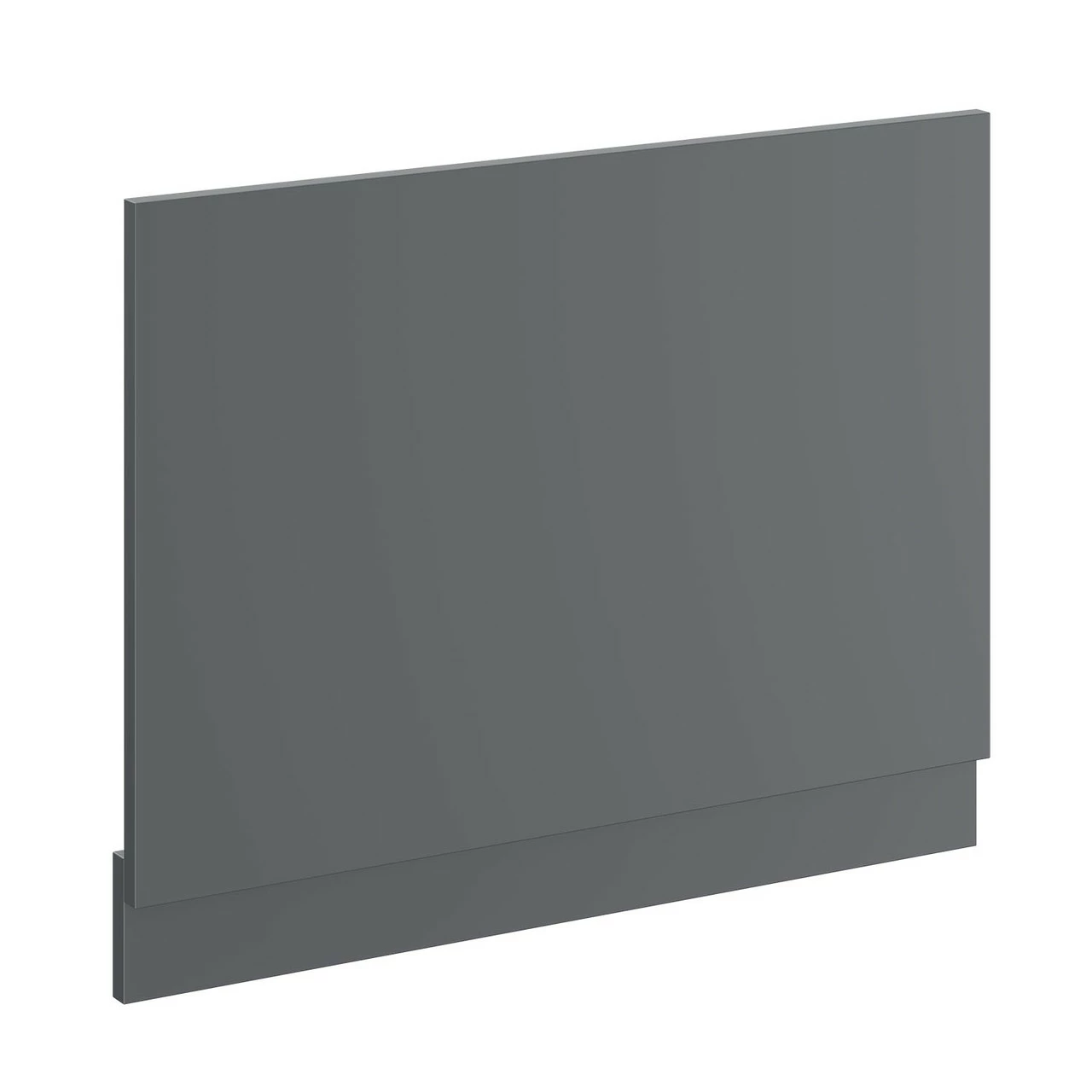 Gloss Grey MDF 700mm End Bath Panel With Plinth - Image 3