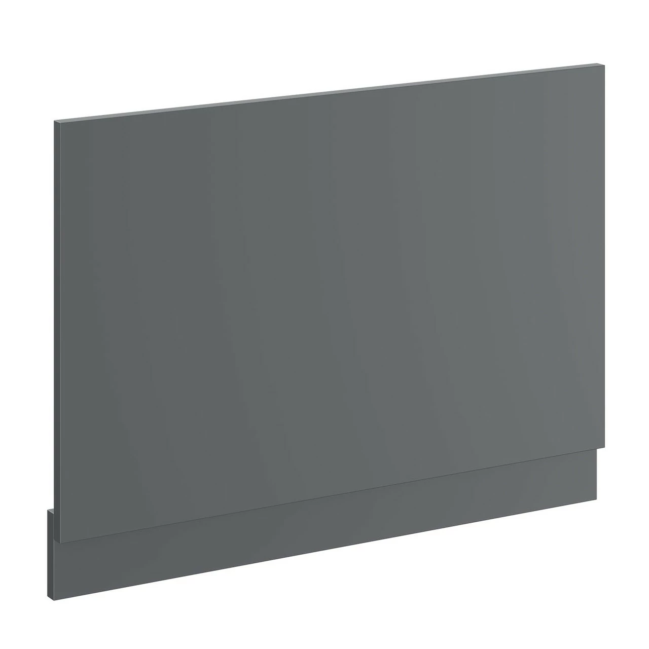 Gloss Grey MDF 750mm End Bath Panel With Plinth - Image 3
