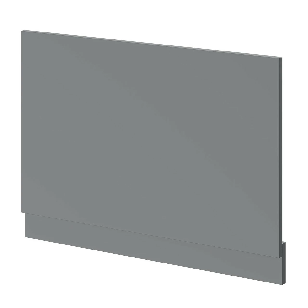 Gloss Grey MDF 750mm End Bath Panel With Plinth - Image 2