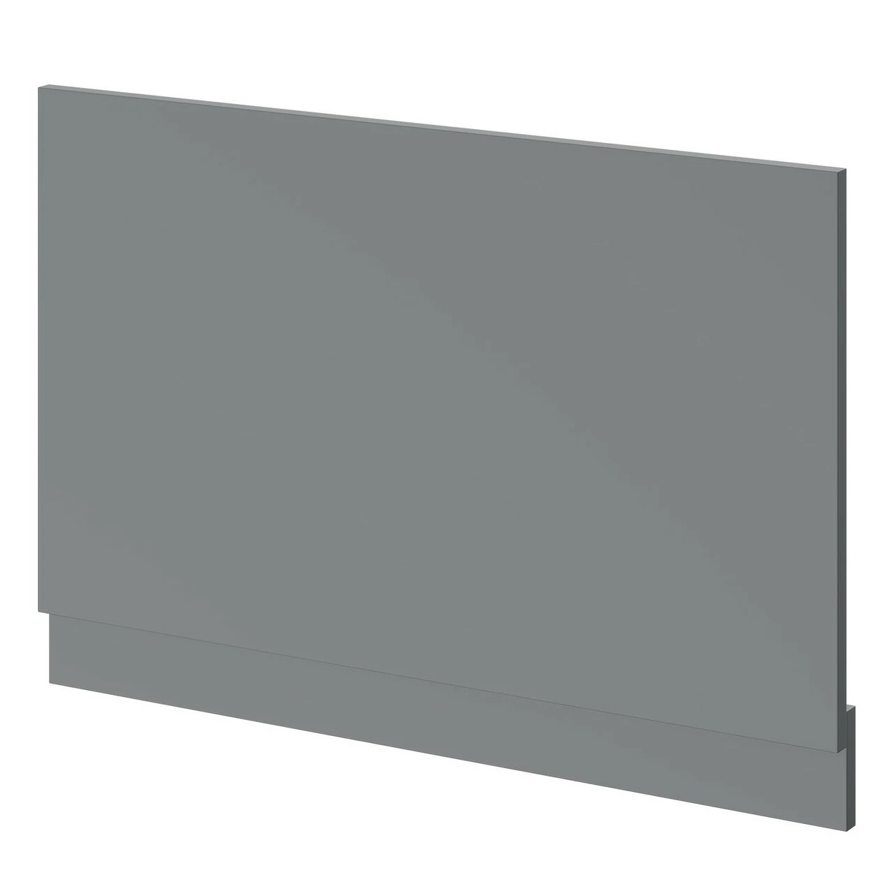 Gloss Grey MDF 800mm End Bath Panel With Plinth - Image 2