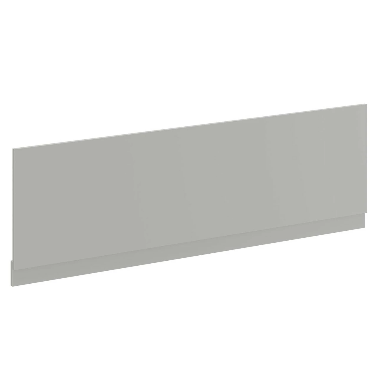 Gloss Grey Pearl MDF 1700mm Front Bath Panel With Plinth - Image 3