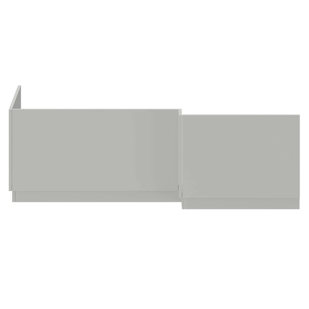 Gloss Grey Pearl MDF 1700mm L Shaped Front And End Bath Panel - Image 2