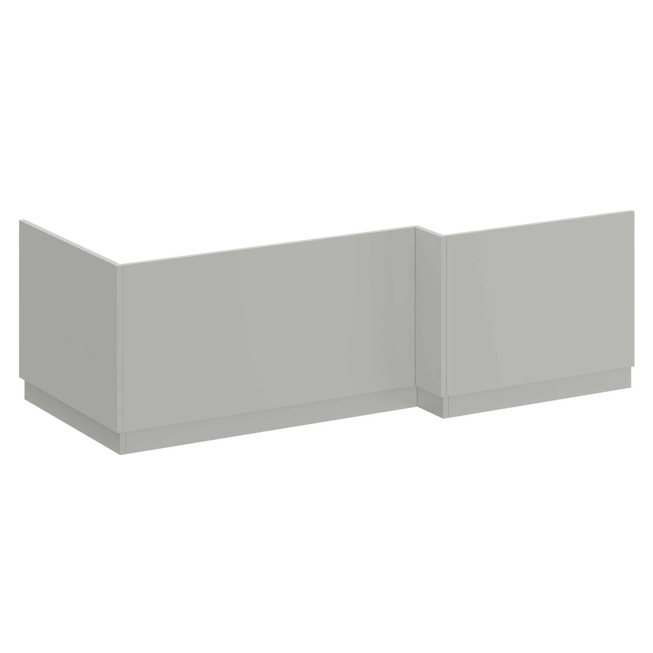 Gloss Grey Pearl MDF 1700mm L Shaped Front And End Bath Panel - Image 3