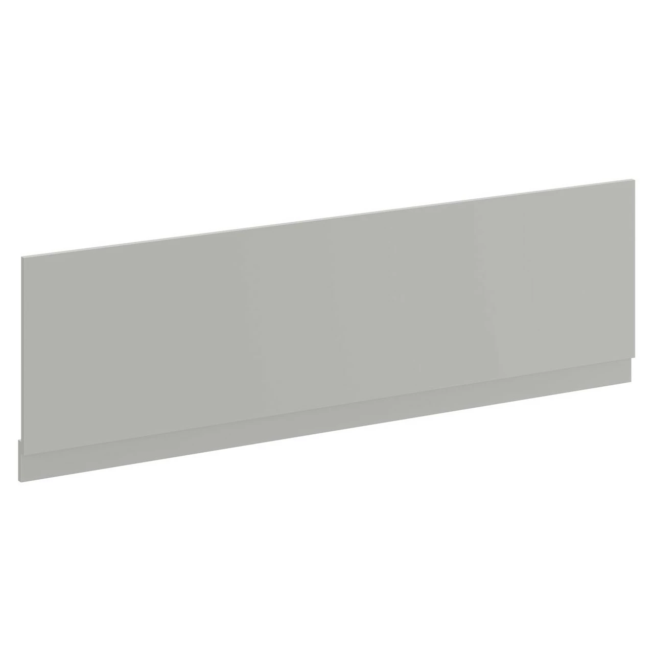 Gloss Grey Pearl MDF 1800mm Front Bath Panel With Plinth - Image 3