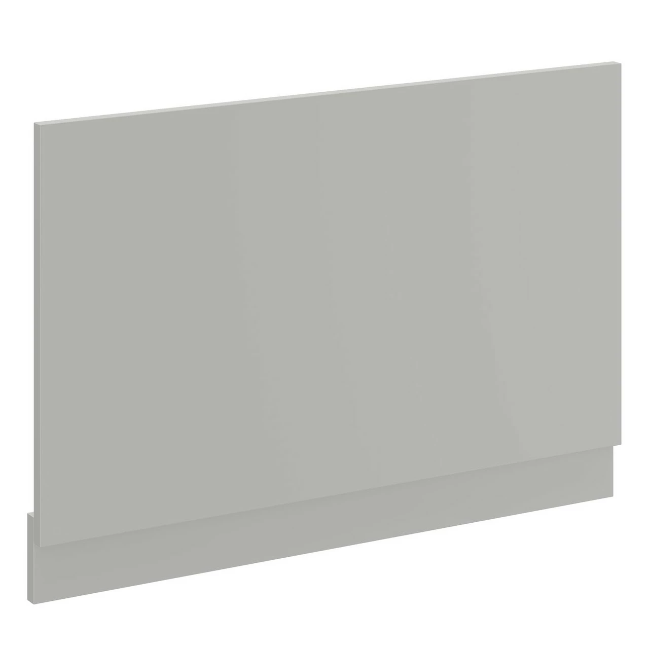 Gloss Grey Pearl MDF 800mm End Bath Panel With Plinth - Image 3