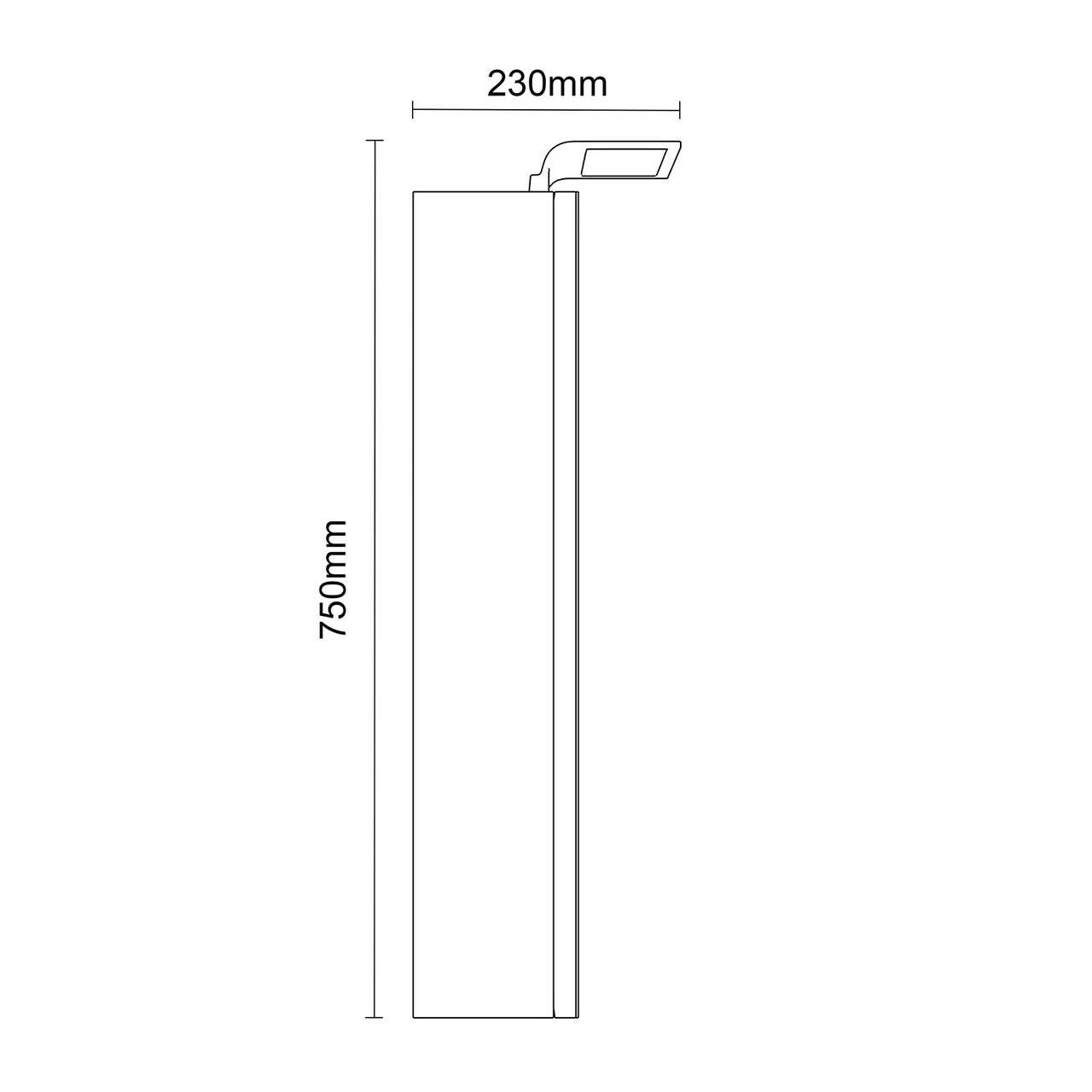 Napoli Gloss White 460mm Wall Mounted LED Mirrored Cabinet - Image 6