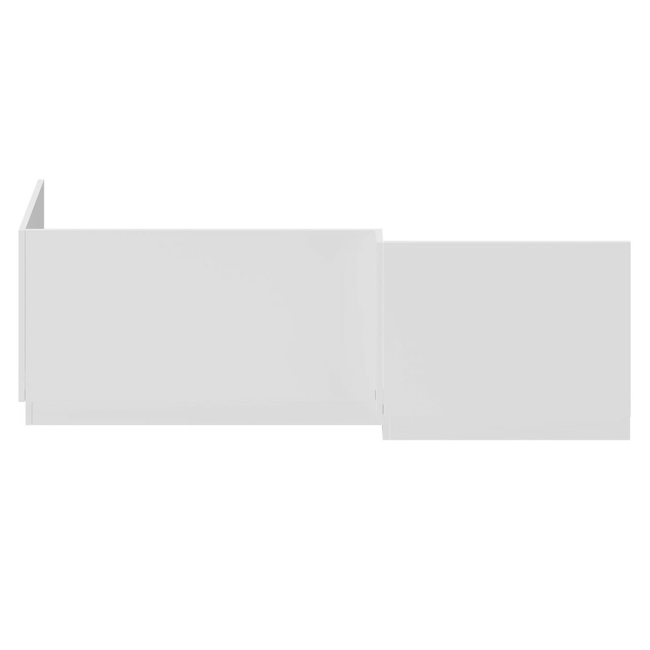 Gloss White MDF 1700mm L Shaped Front And End Bath Panel Set - Image 2