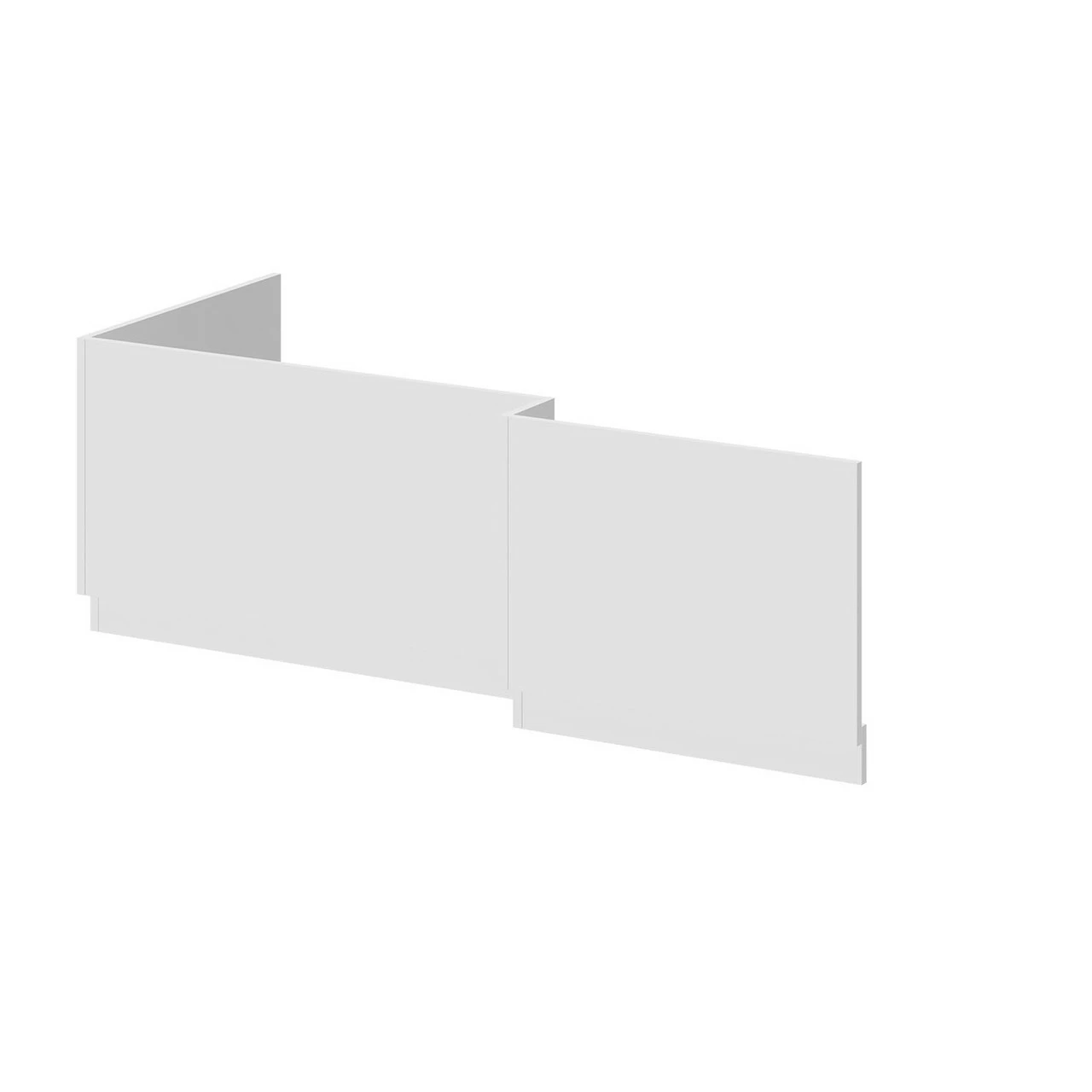 Gloss White MDF 1700mm L Shaped Front And End Bath Panel Set