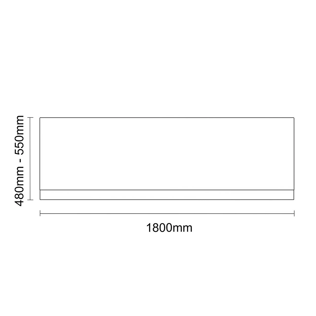 Matt Grey MDF 1800mm Front Bath Panel - Image 4