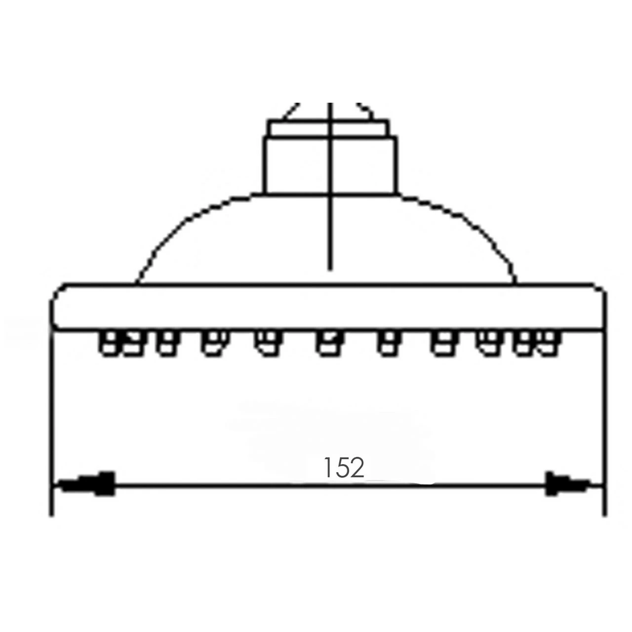 Nuie 152mm Round Fixed Shower Head - A304 - Image 3