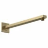 Nuie Brushed Brass Small Rectangular Shower Arm - ARM813