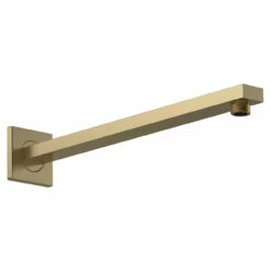 Nuie Brushed Brass Small Rectangular Shower Arm - ARM813