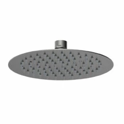 Nuie Brushed Gunmetal 200mm Round Fixed Shower Head - A7082