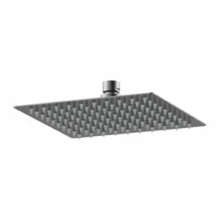 Nuie Brushed Gunmetal 200mm Square Fixed Shower Head - A7088