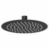 Nuie Matt Black 200mm Round Fixed Shower Head - A4082