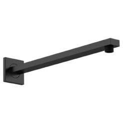 Nuie Matt Black Small Rectangular Shower Arm - ARM413