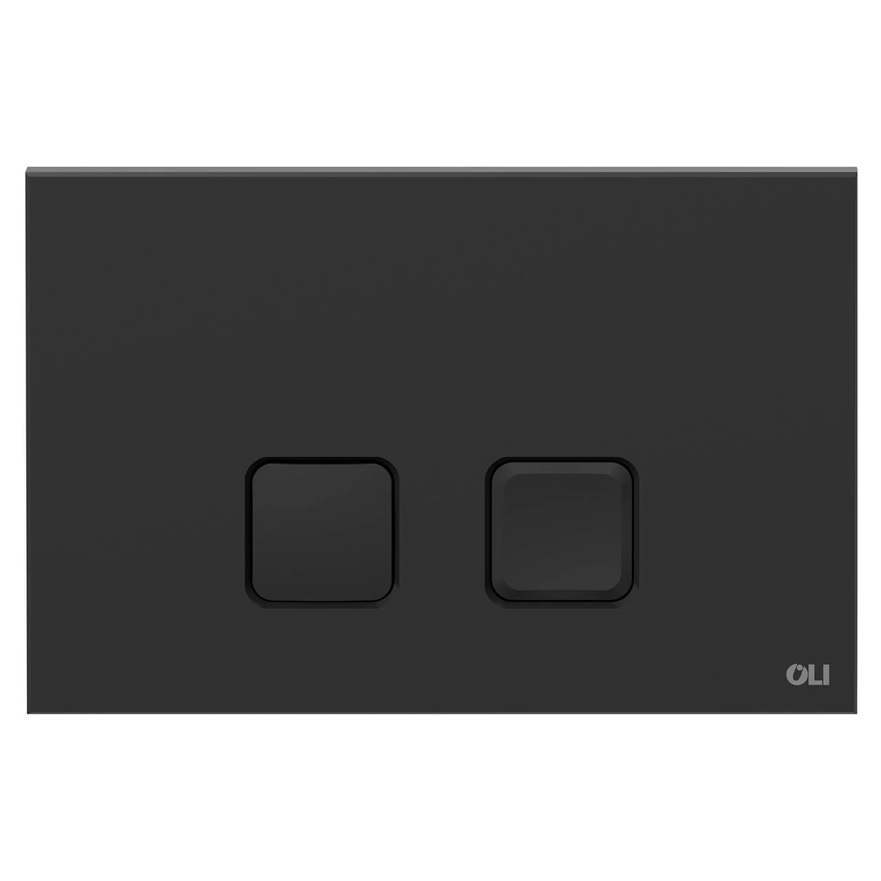 OLI Basal Black Soft Touch 230mm Flush Plate With Square Push Buttons - Image 2