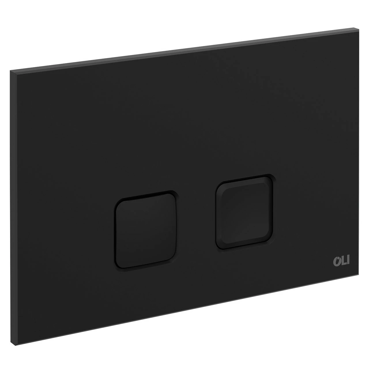 OLI Basal Black Soft Touch 230mm Flush Plate With Square Push Buttons - Image 3