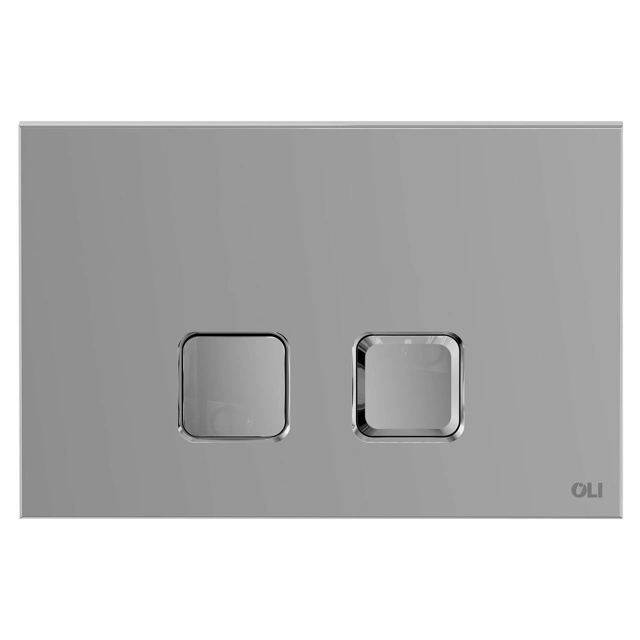 OLI Basal Polished Chrome 230mm Flush Plate With Square Push Buttons - Image 2