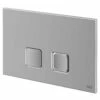 OLI Basal Satin Chrome 230mm Flush Plate With Square Push Buttons
