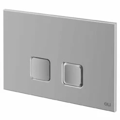 OLI Basal Satin Chrome 230mm Flush Plate With Square Push Buttons