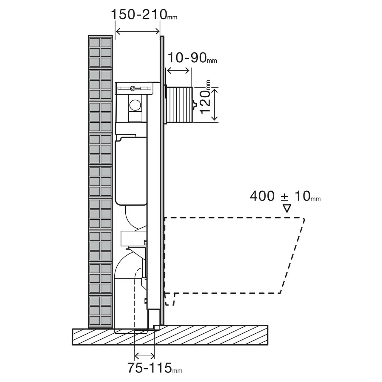 OLI Expert Plus Mechanical Low Height Concealed Cistern With Wall Frame And Top/Front Dual Flush - Image 2