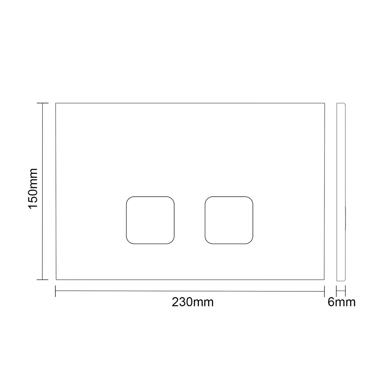 OLI Expert Plus Mechanical Low Height Concealed Cistern With Wall Frame And Basal Satin Chrome Dual Flush Plate With Square Buttons - Image 3