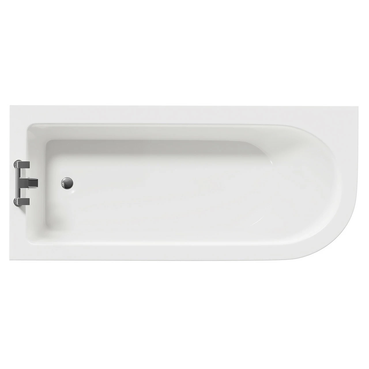 Windsor. Oxford 1700mm X 750mm Left Hand Single Ended Freestanding Shower Bath With Chrome Claw Feet - Image 5