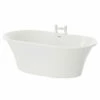 Pescara White 1660mm X 730mm Double Ended Freestanding Bath With White Waste