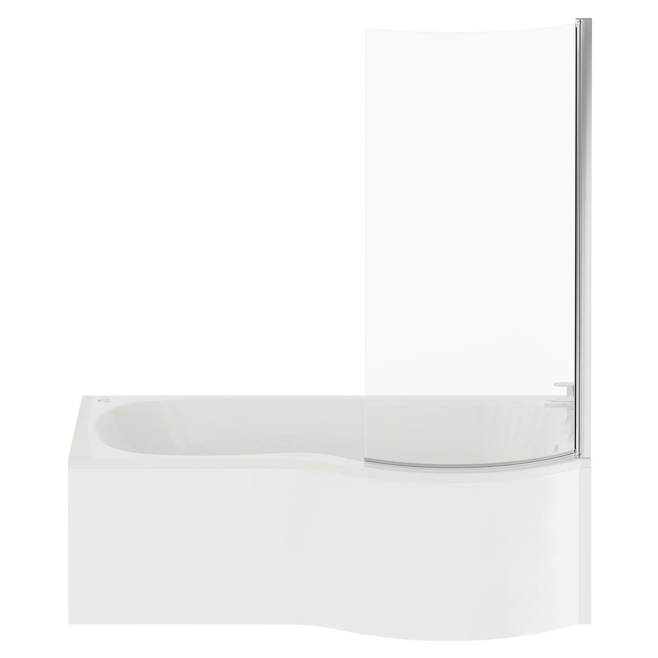 Plage 1700mm 12 Jet Easifit Right Hand P Shaped Spa Shower Bath With Bath Screen And Front Bath Panel - Image 4