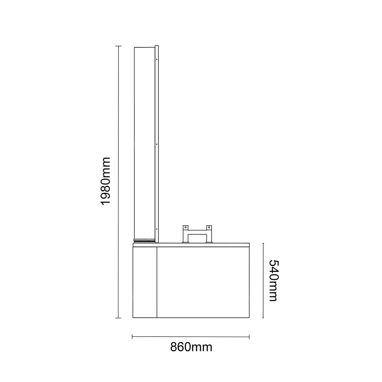 Plage 1700mm 6 Jet Chrome Flat Jet Left Hand P Shaped Whirlpool Shower Bath With Bath Screen And Front Bath Panel - Image 6