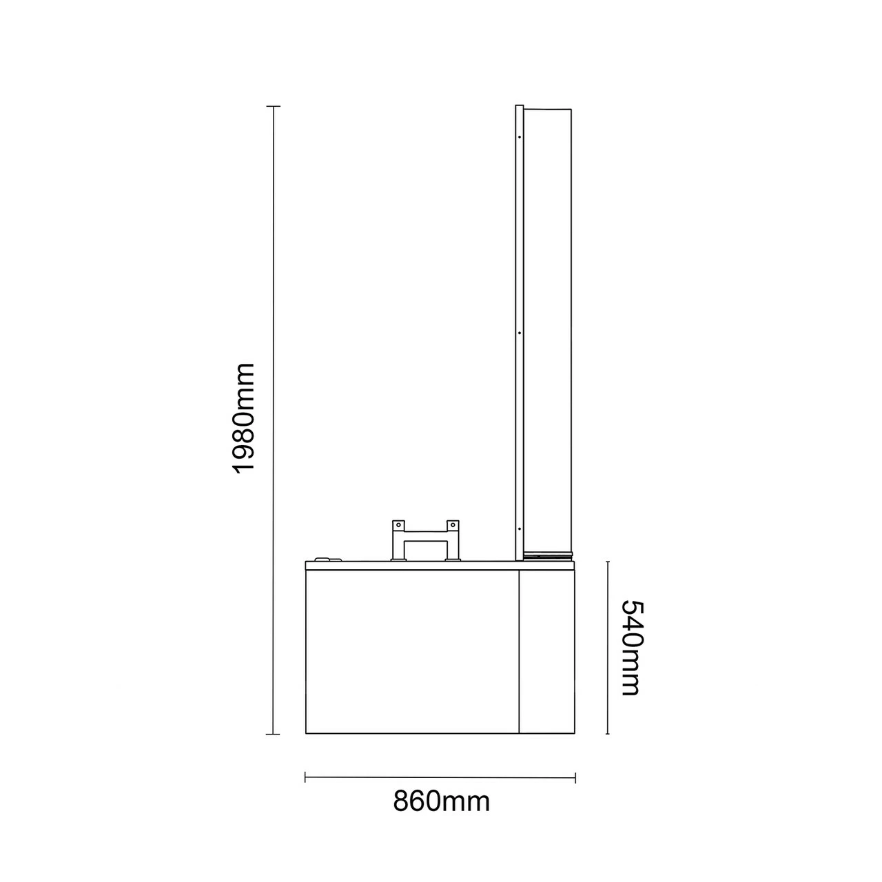 Plage 1700mm 6 Jet Chrome V-Tec Right Hand P Shaped Whirlpool Shower Bath With Bath Screen And Front Bath Panel - Image 6