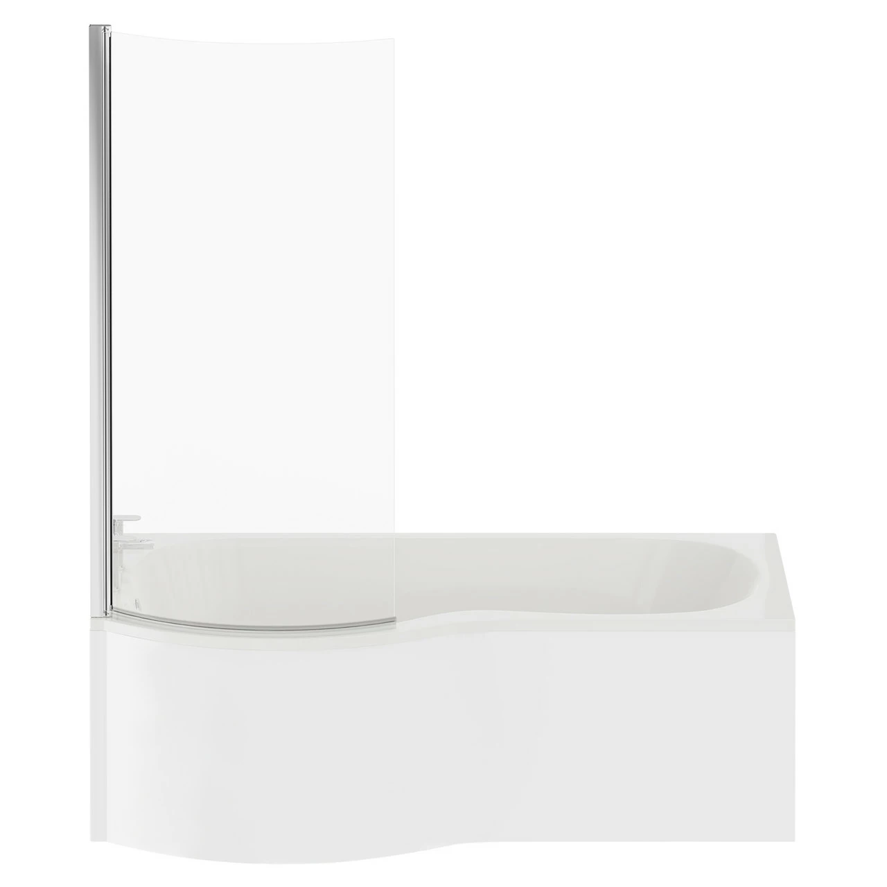 Plage 1700mm Left Hand P Shaped Shower Bath With Bath Screen And Front Bath Panel - Image 4