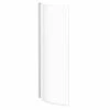 Plage Polished Chrome 720mm Single Section Curved P Shaped Bath Shower Screen