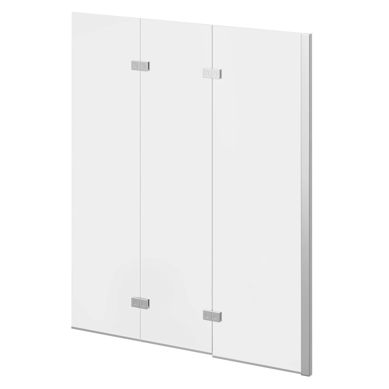 Polished Chrome 1250mm Right Hand Three Panel Infold Bath Shower Screen - Image 2