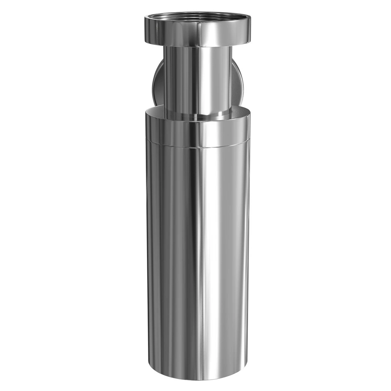 Polished Chrome 180mm Round Basin Bottle Trap - Image 4