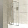 Polished Chrome 840mm Four Fold Shower Screen