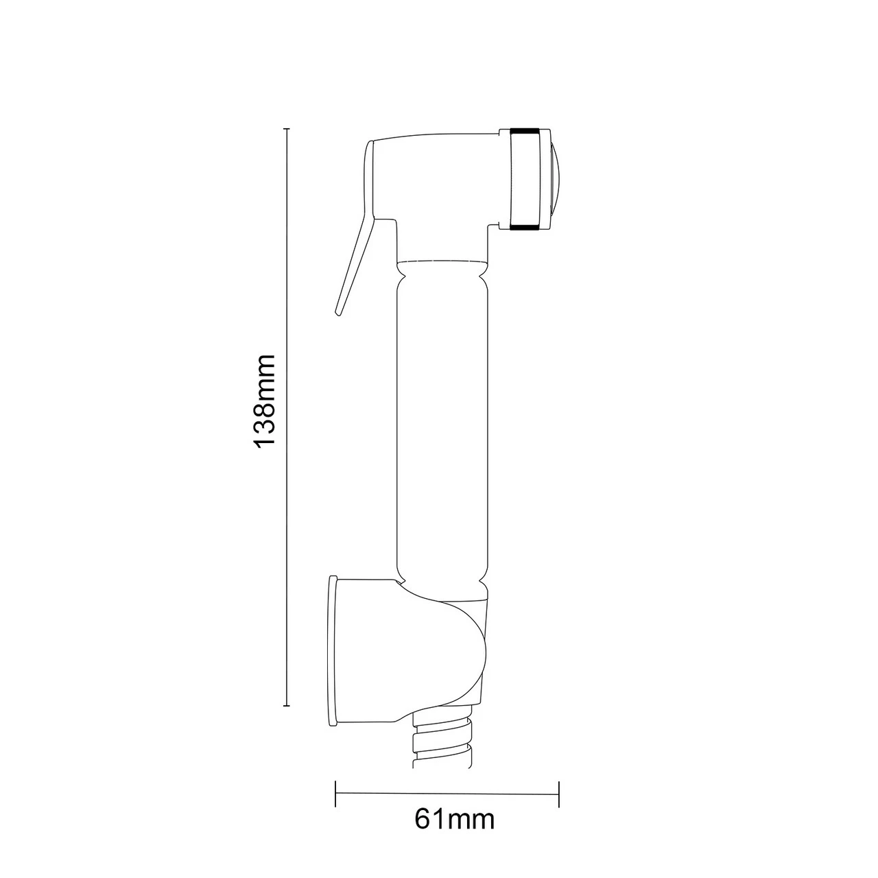 Polished Chrome Douche Shower Spray With Wall Bracket - Image 6