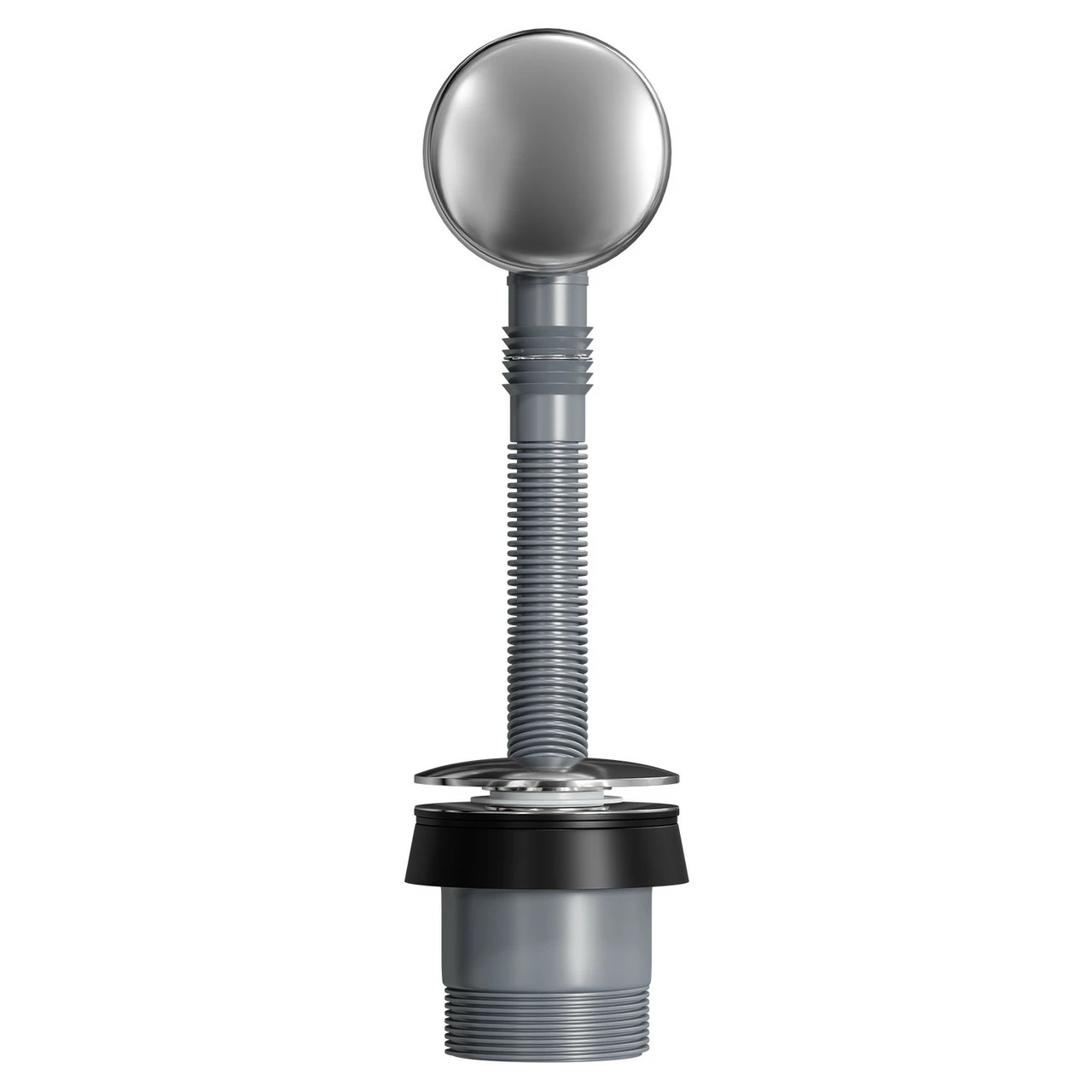 Polished Chrome Round Easy Clean Sprung Click Clack Bath Waste - Image 2